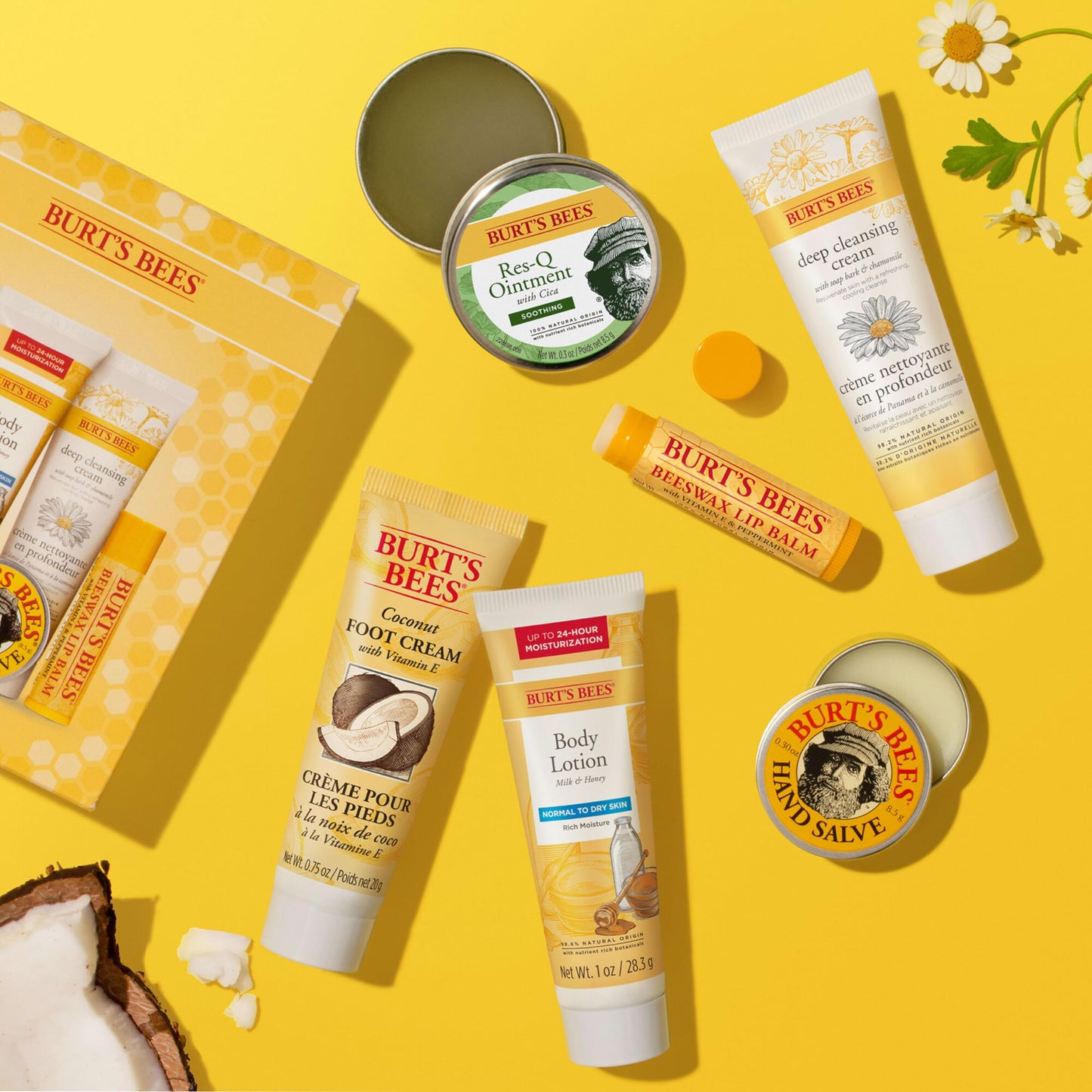 Burt's Bees Christmas Stocking Stuffers Gift Set - 6 Classic Products