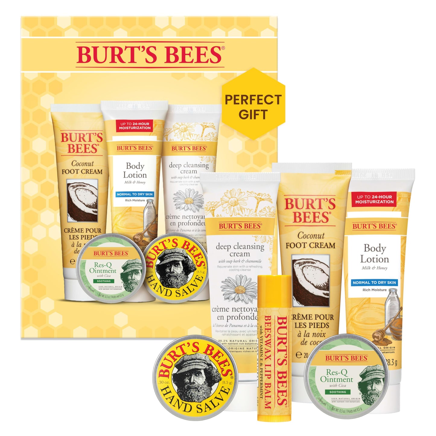 Burt's Bees Christmas Stocking Stuffers Gift Set - 6 Classic Products