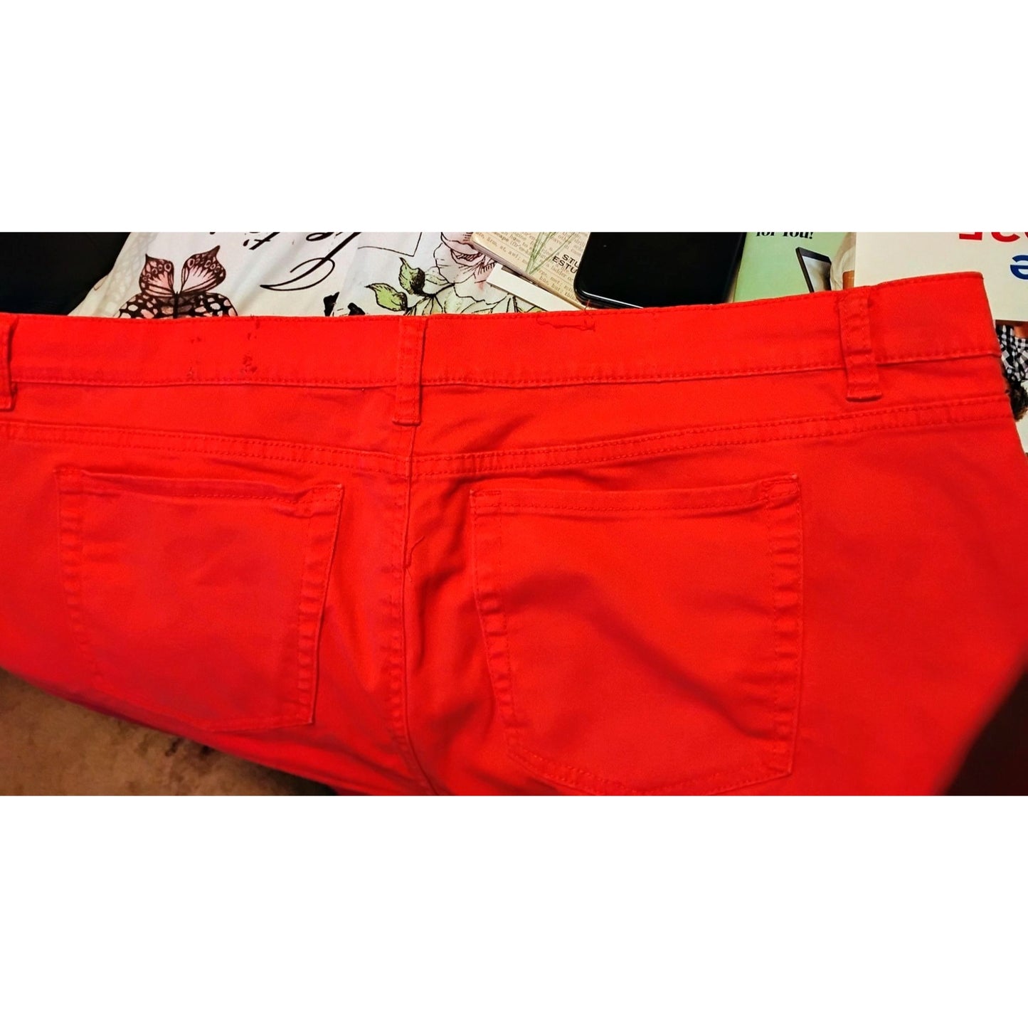 Jaclyn Smith Jeans Orange Mid Calf Capris Women Plus 20