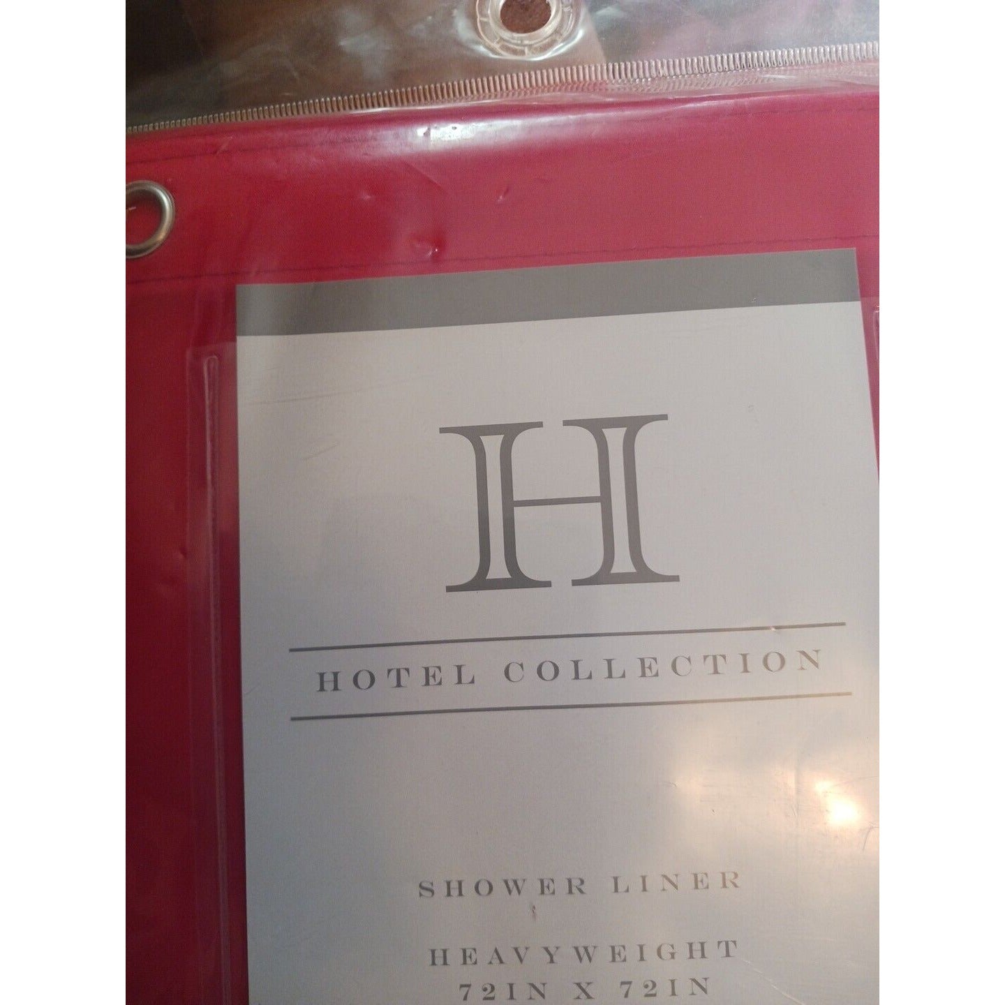 Hotel Collection Heavy Weight Red 72" X 72" 100% PEVA Shower Liner Mildew Resist